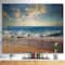 Designart - Sea Sunset - Seascape Photography Print on Natural Pine Wood